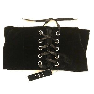Black Velvet Corset Belt